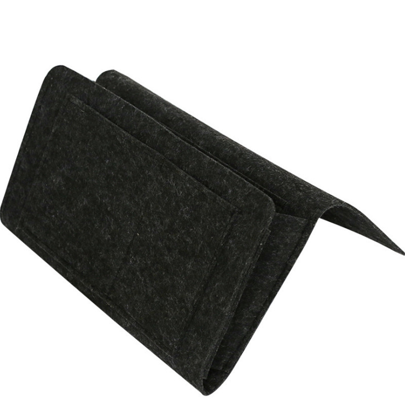 Felt Bedside Storage Bag Pouch Bed Desk Bag Sofa 