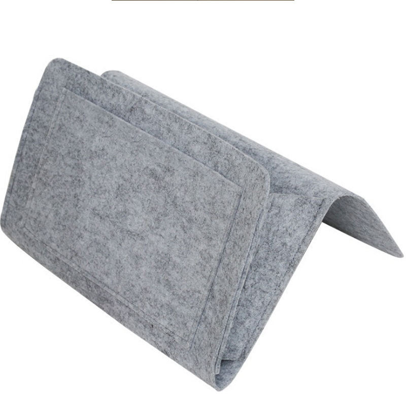 Felt Bedside Storage Bag Pouch Bed Desk Bag Sofa 