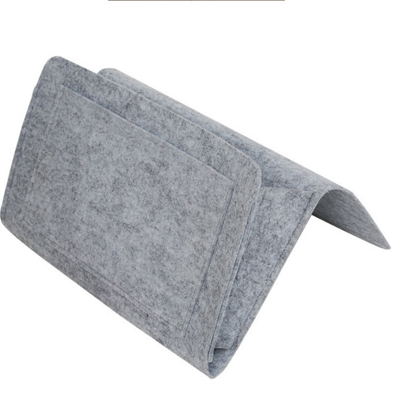 Felt Bedside Storage Bag Pouch Bed Desk Bag Sofa 