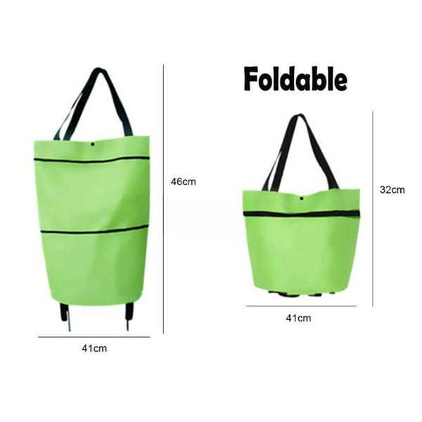 Collapsible Trolley Bags with Folding Wheels
