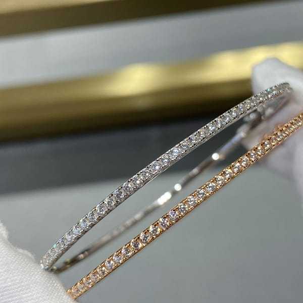 925 Sterling Silver Jewelry For Women Gold Bangle