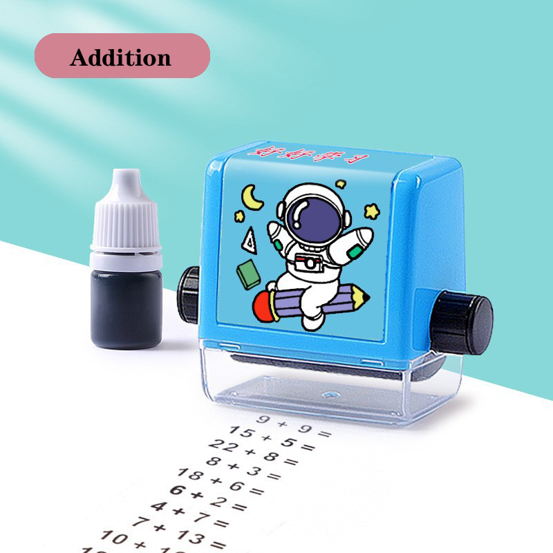Math Roller Stamp Addition Subtraction Multiplication Division Practic