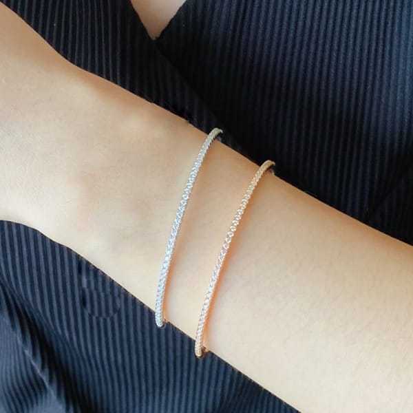 925 Sterling Silver Jewelry For Women Gold Bangle