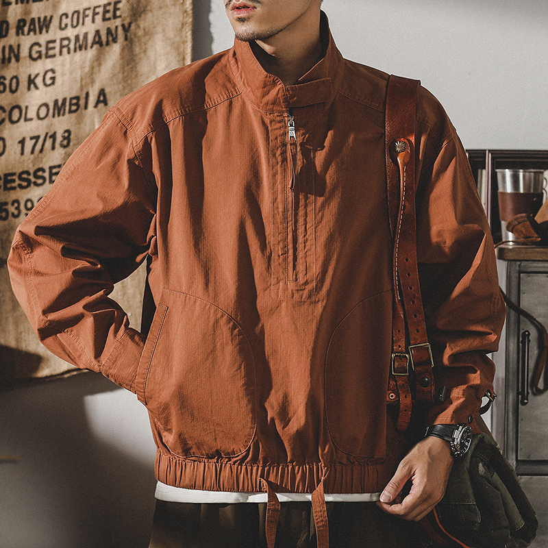 美式山系戶外城市通勤復古工裝夾克男春季ins潮牌衝鋒衣外套春秋