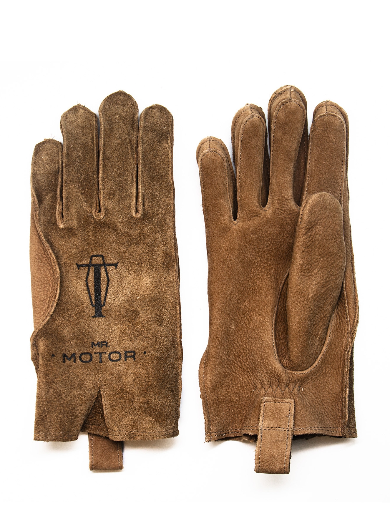 小熊爪磨砂牛皮真皮戶外工裝朋克騎行運動復古機車手套