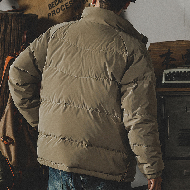 90白鴨絨新國標羽絨服男冬季潮牌時尚潮流寬鬆加厚麵包服男士外套