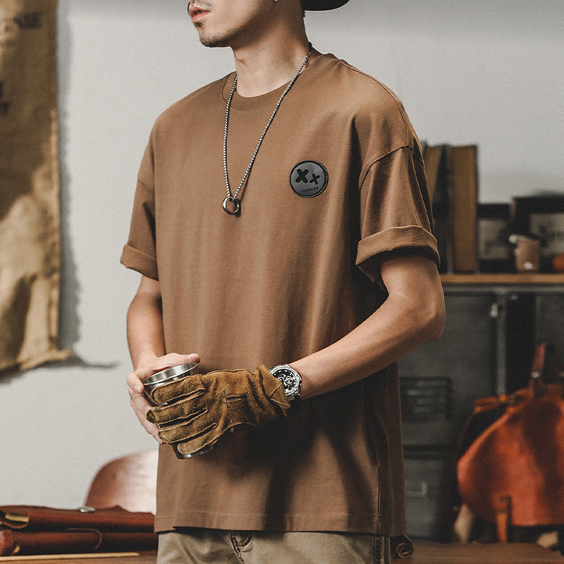 杰雷諾美式復古250g重磅T恤男短袖純棉男士夏季潮牌寬鬆半袖衣服