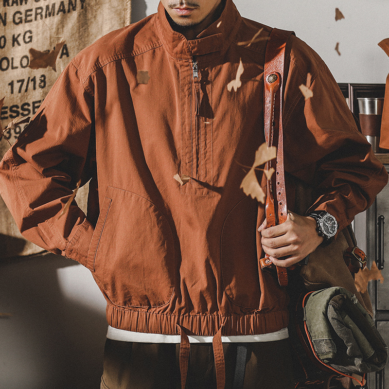 美式山系戶外城市通勤復古工裝夾克男春季ins潮牌衝鋒衣外套春秋