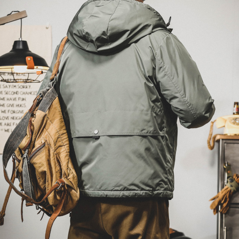 冬季白鴨絨羽絨服男士2023年新款潮牌連帽加厚潮流男款工裝外套男