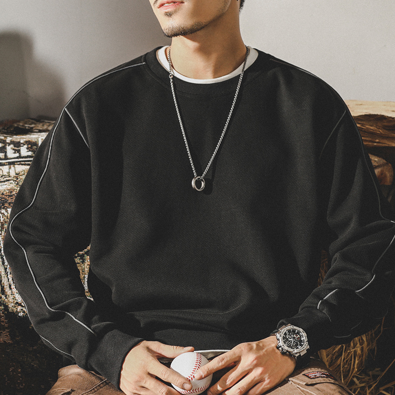 美式350g重磅衛衣男春季ins潮牌寬鬆大碼男裝復古上衣外套男春秋