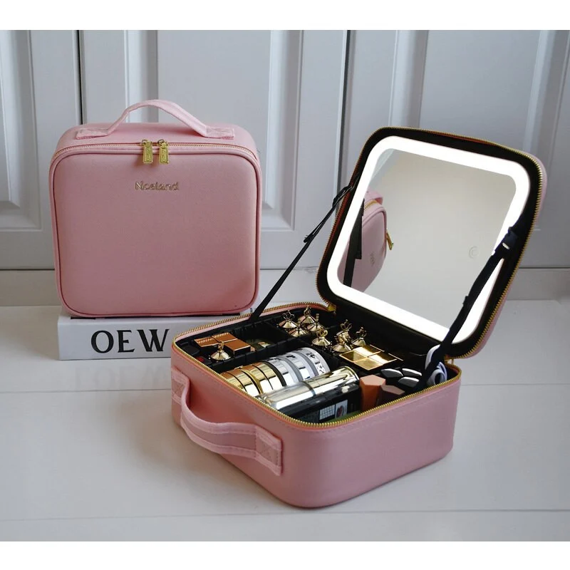 2023 Smart LED Cosmetic Case with Mirror