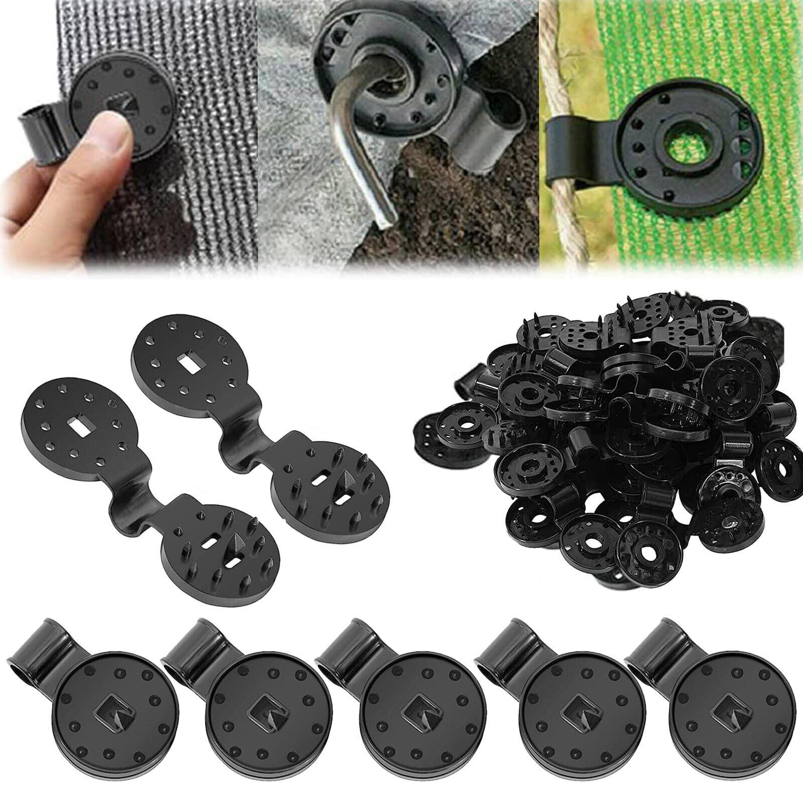 Shade Cloth Heavy Duty Lock Grip, 2023 New Shade Cloth Fix Plastic Clamp, Premium Tarp Clips Fence Fabric Clips for Greenhouse Outdoor Garden Netting, Anti Bird Netting, Sun Shade Net (100pcs)