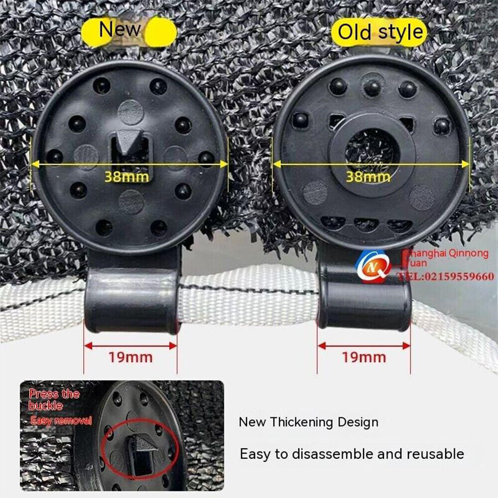 Shade Cloth Heavy Duty Lock Grip, 2023 New Shade Cloth Fix Plastic Clamp, Premium Tarp Clips Fence Fabric Clips for Greenhouse Outdoor Garden Netting, Anti Bird Netting, Sun Shade Net (100pcs)