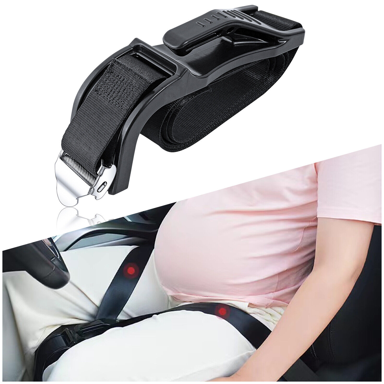 Pregnancy Bump Strap Adjuster, Seat Bump Belt for Protect Unborn Baby, Prevent Compression of the Abdomen, Comfort & Freedom for Pregnant Moms Belly, Maternity Must Haves, Make Driving More Comfortable