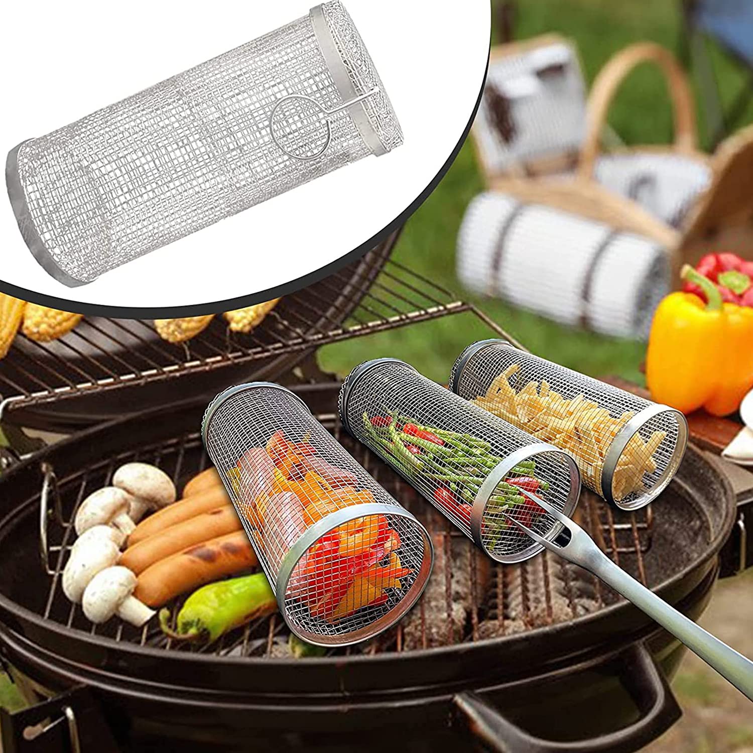 Rolling Grilling Basket