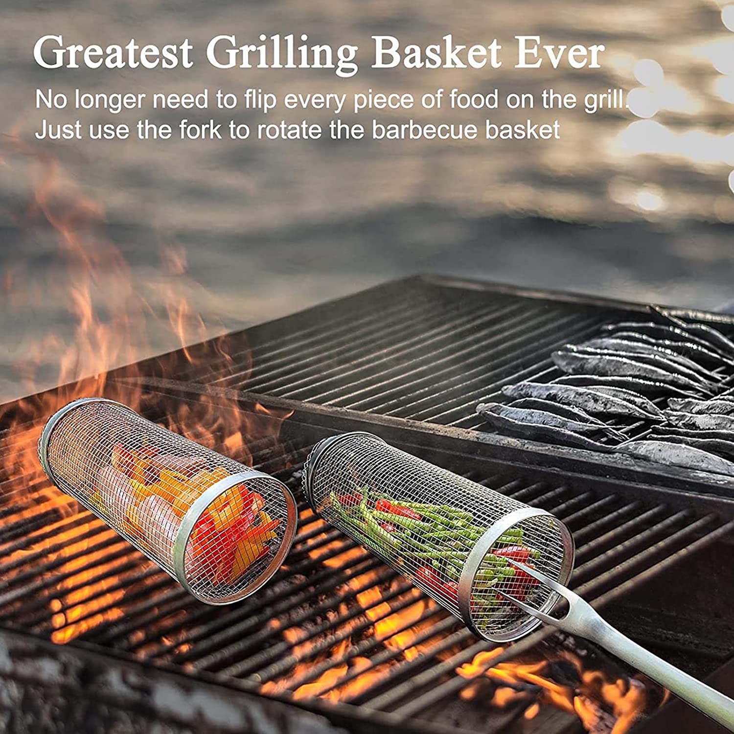 Rolling Grilling Basket