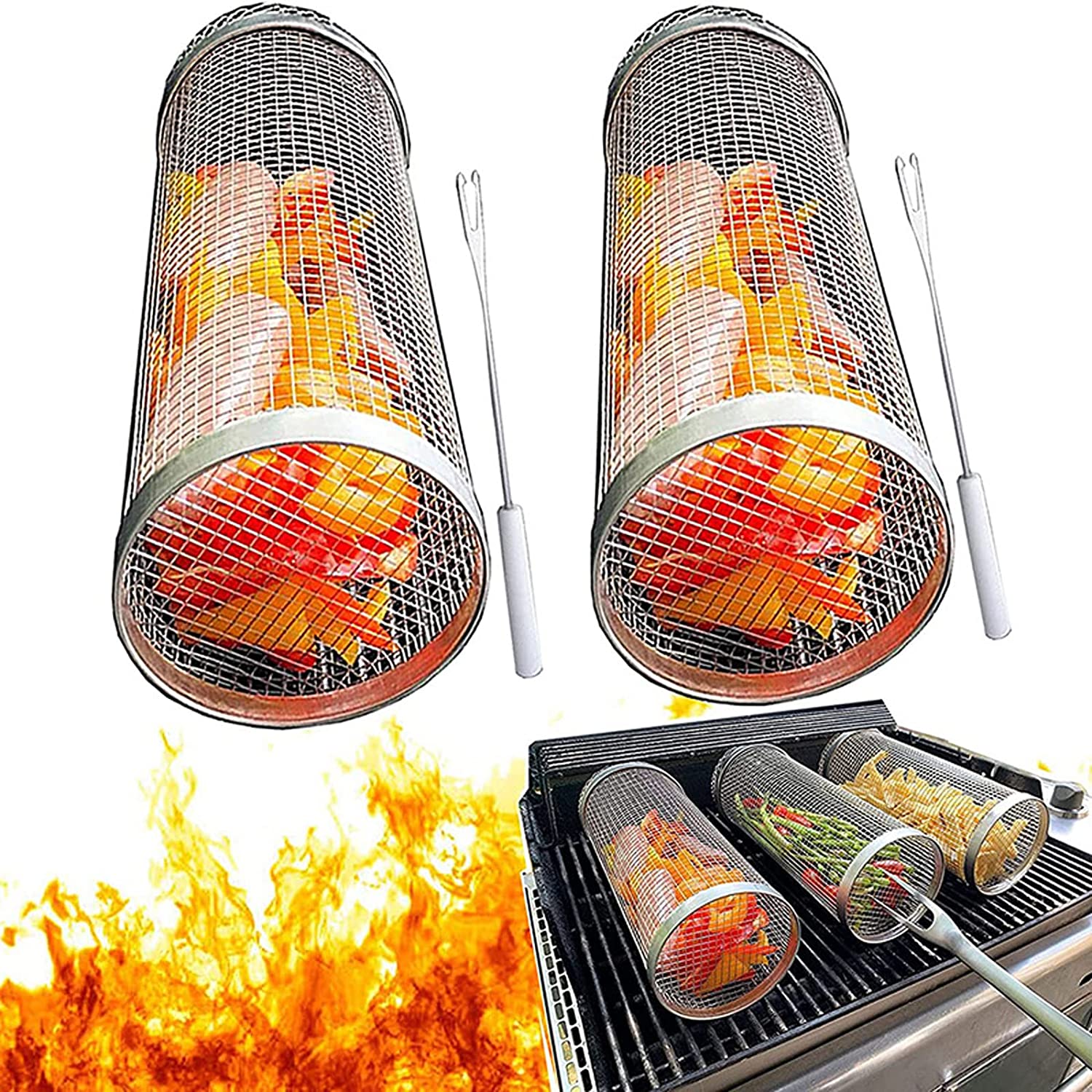Rolling Grilling Basket