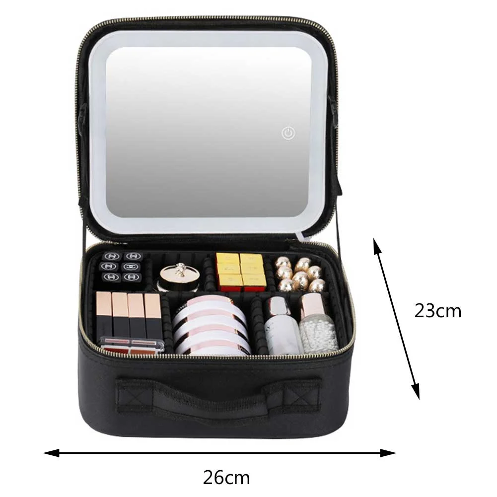 2023 Smart LED Cosmetic Case with Mirror