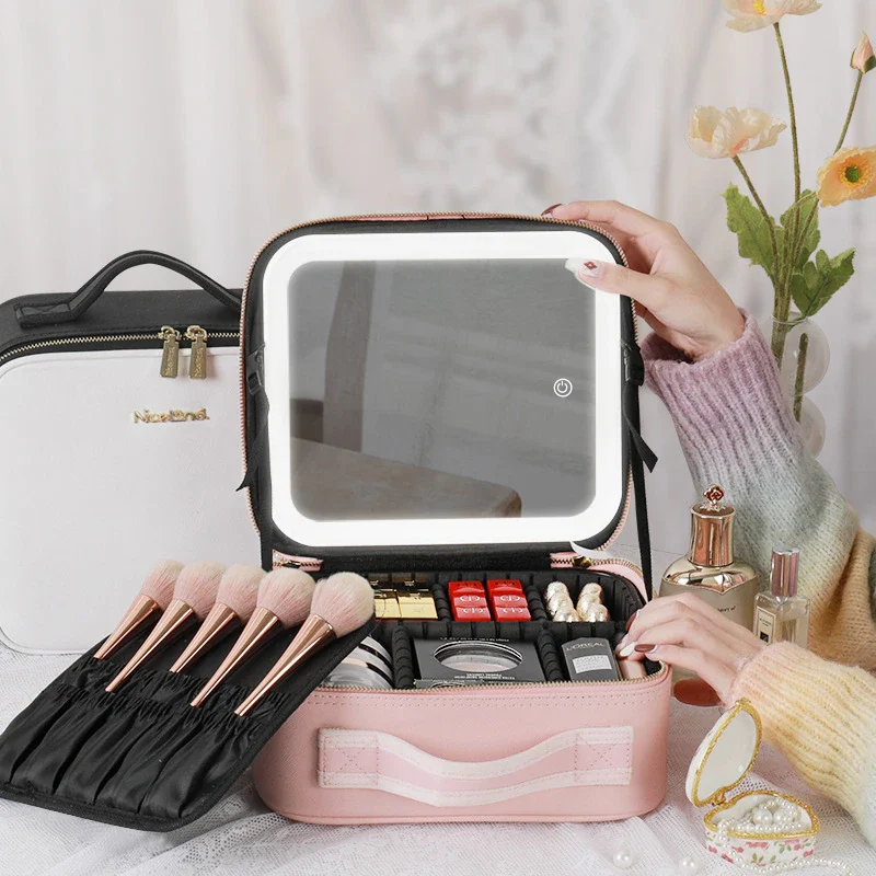 2023 Smart LED Cosmetic Case with Mirror
