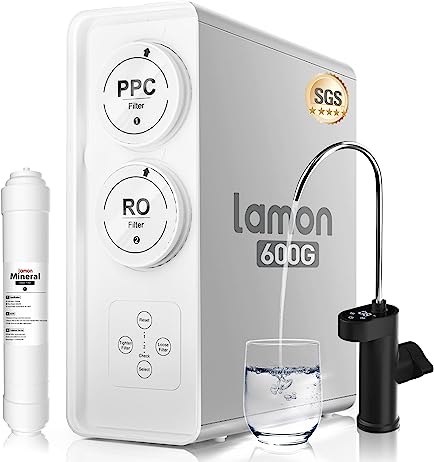 Lamon Under Sink Reverse Osmosis Tankless Water Filter System RO001