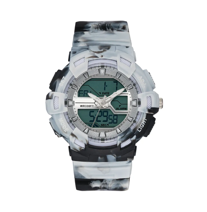 OVERSIZED SPORT WATCH TIE DYE BLACK