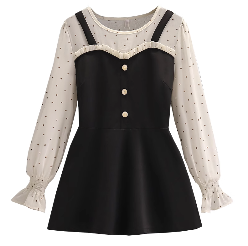 Chiffon Ladies Black Dress