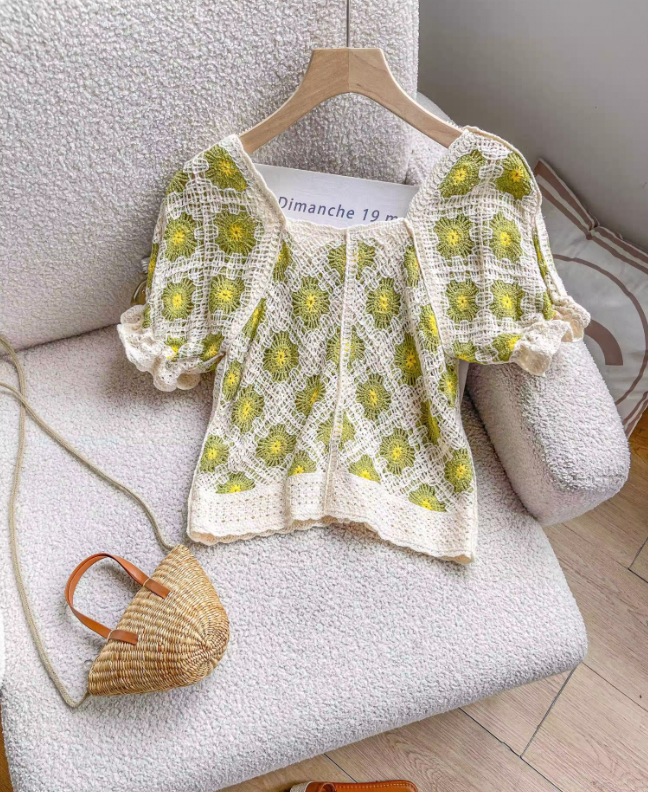 Retro Hollow Chain Link Holiday Trench Sweater