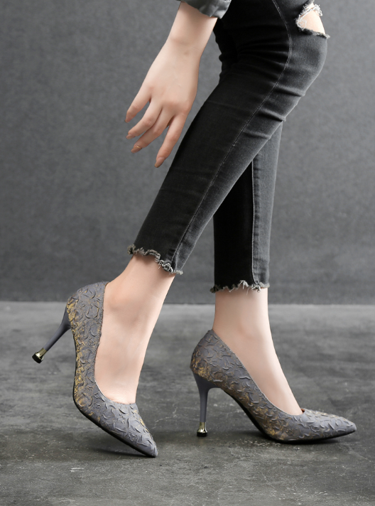 Classic Sexy High Heels Gray