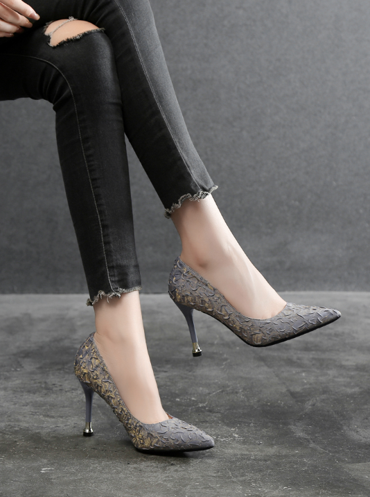 Classic Sexy High Heels Gray