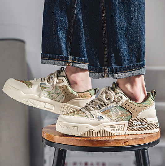 Cream Breathable Sneakers