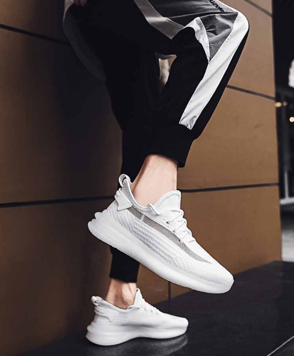 Space White Breathable Sneakers