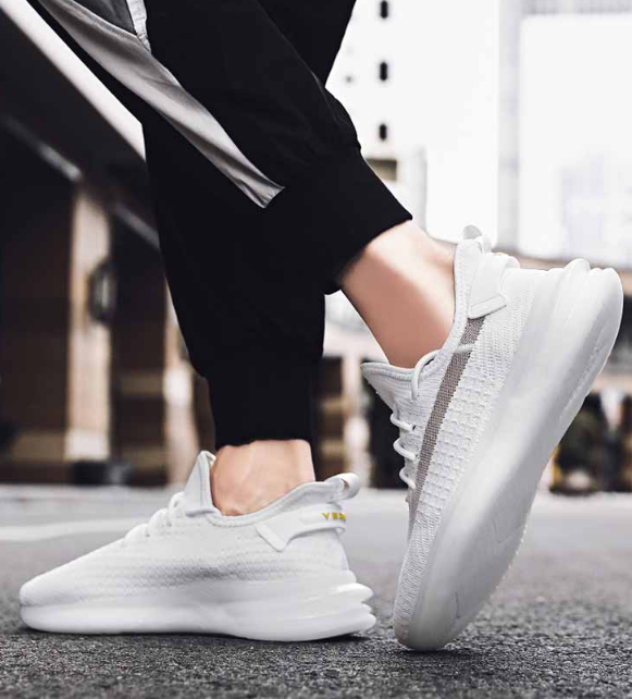 Space White Breathable Sneakers