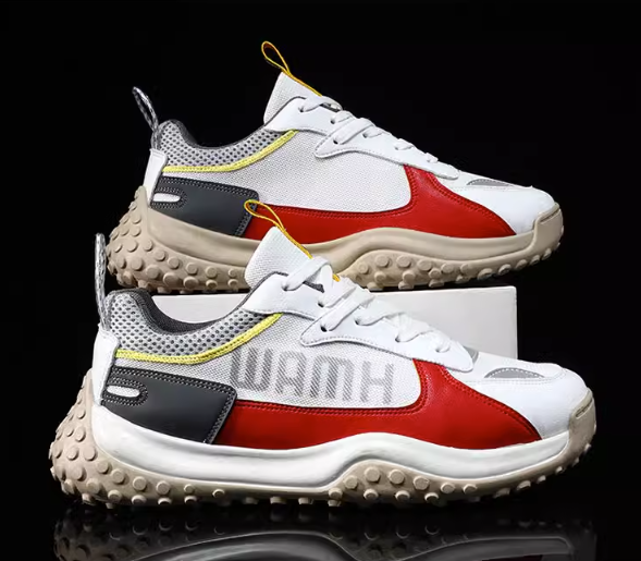 Crimson Red Breathable Sneakers