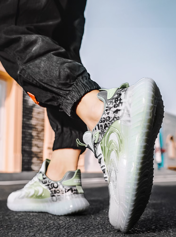 Tea Green Breathable Sneakers