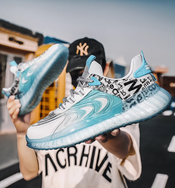 Baby Blue Breathable Sneakers