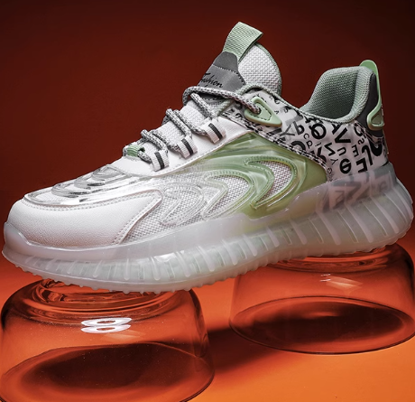 Tea Green Breathable Sneakers