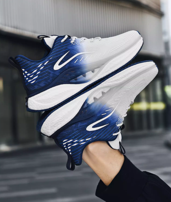 Prussian Blue Lightweight Shock Absorber Sneakers