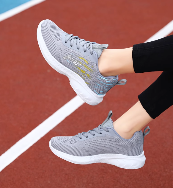 Pewter Gray Thin Shock Absorbing Sneakers