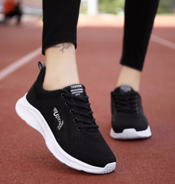 Chocolate Black Thin Shock Absorbing Sneakers