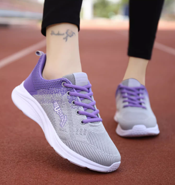 Lavender Purple Thin Shock Absorbing Sneakers