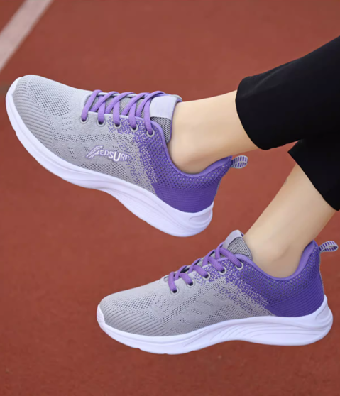 Lavender Purple Thin Shock Absorbing Sneakers
