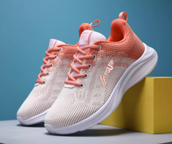 Flamingo Pink Thin Shock Absorbing Sneakers