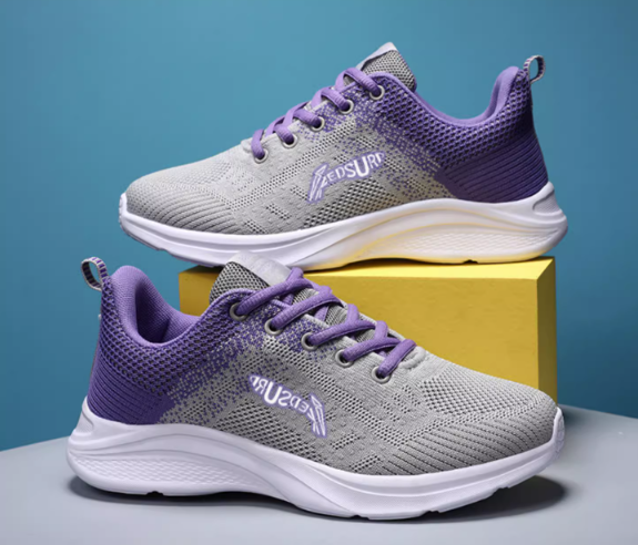 Lavender Purple Thin Shock Absorbing Sneakers