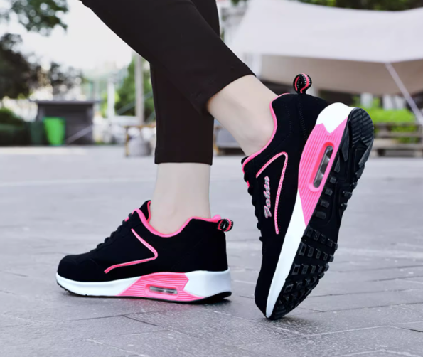 Creamy Pink Thin Shock Absorbing Sneakers