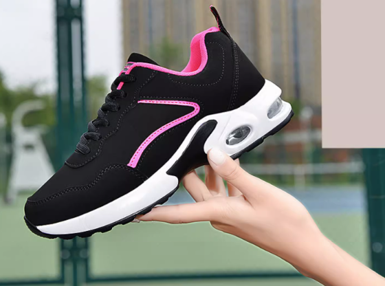 Creamy Pink Thin Shock Absorbing Sneakers