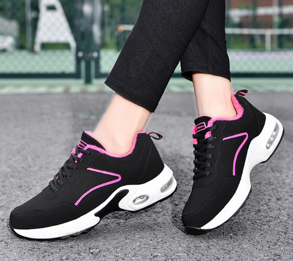 Creamy Pink Thin Shock Absorbing Sneakers