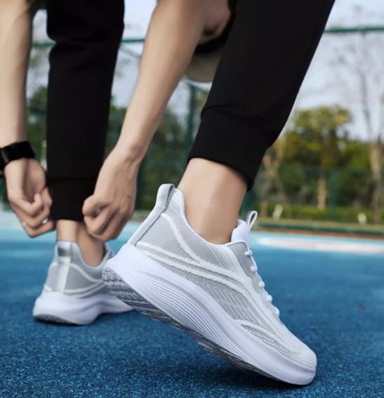 Mink Gray Thin Shock Absorbing Sneakers