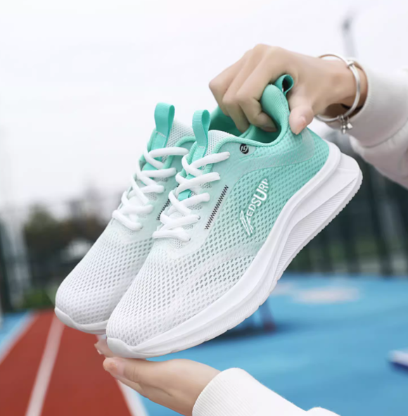 Moss Green Shock Absorbing Sneakers