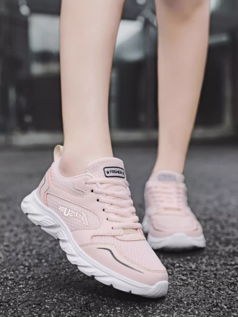 Ruby Pink Breathable Sneakers