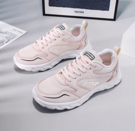 Ruby Pink Breathable Sneakers